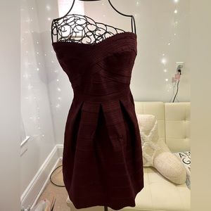 Maroon anthropologie dress. Size small stretch material. Bustier top